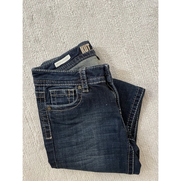 KUT From The Kloth Natalie High Rise Bootcut Jeans Womens 2 Blue Dark Wash Denim - Picture 11 of 11
